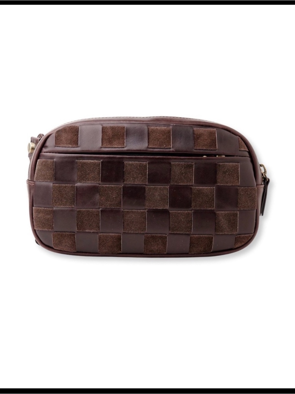 EUC Espresso/Espresso Suede Checkered Devin Bag by Andar